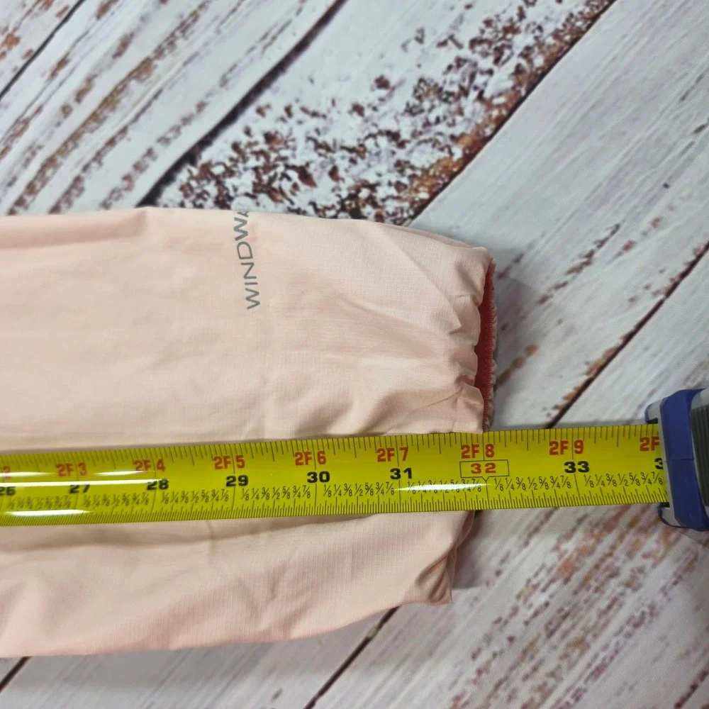 The North Face Windbreaker Anorak Womens Medium Pink Blue Excellent WindWall Zip